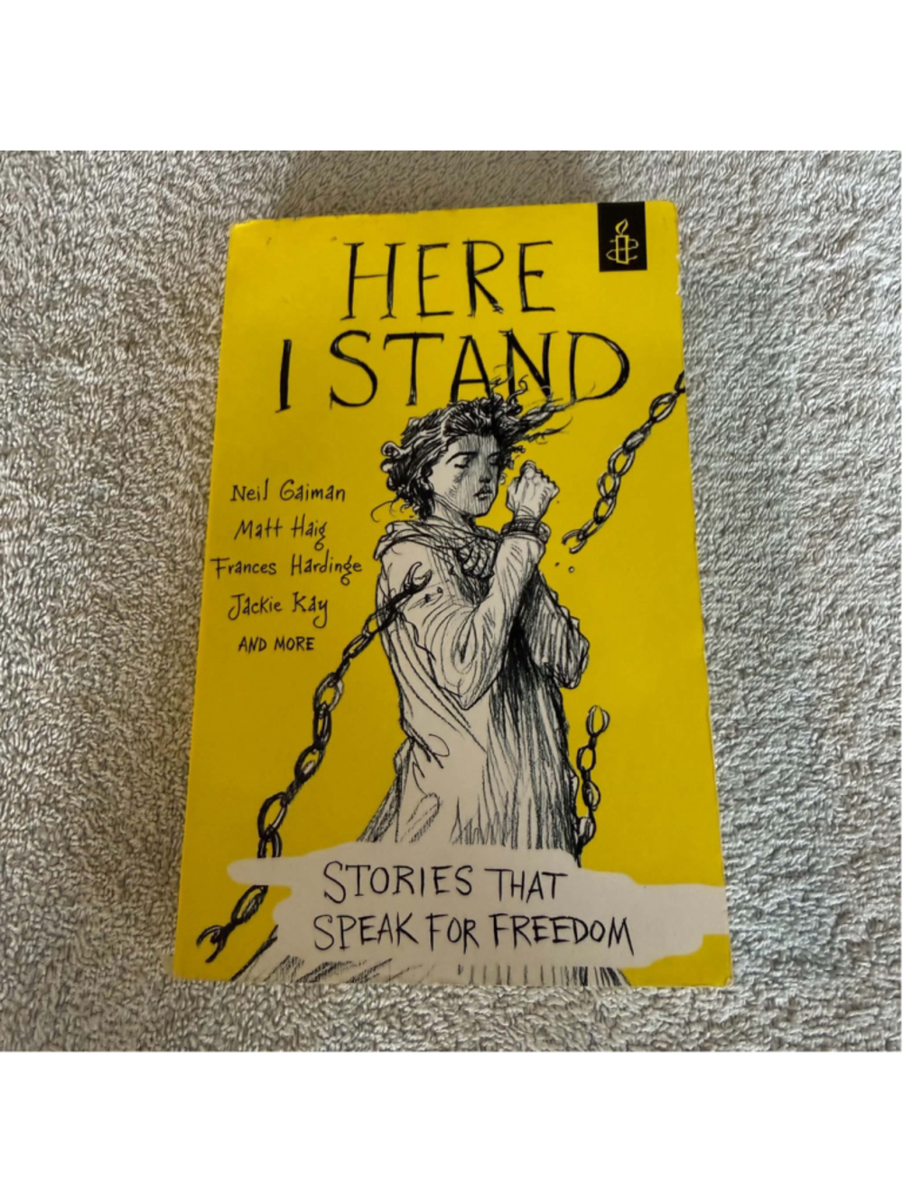 Here I Stand: Stories That Speak For Freedom Book - Yellow/Black